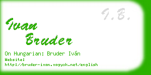 ivan bruder business card